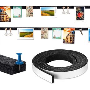 94" x 1" Felt Cork Strips Bulletin Bar Strips Extra Long Self Adhesive Damp Proof Break Proof 0.3" Thick for Wall Cubicle Office Classroom Bulletin Board Decoration Paste Note Photo Schedules