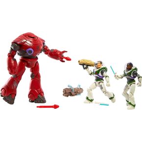 Mattel Disney Pixar Lightyear Set with 3 Action Figures, Space Rangers vs Robots Clash Pack with Buzz Lightyear, Izzy Hawthorne & Zyclops, 5-inch Scale