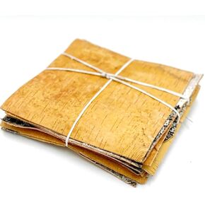 Natural White Birch Bark 10 Sheets 12" x 12" - Russian Birch Craft Blank for DIY Projects
