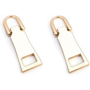 2Pcs Zipper Pull Replacement Zipper Repair, Zipper Slider Pull Tab, for Luggage Backpack Jacket Suitcase Coat Sewing Notions and Supplies (Gold)