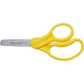 Westcott 15968 Right-Handed Scissors, Kids' Scissors, Ages 4-8, 5-Inch Blunt Tip, Blue
