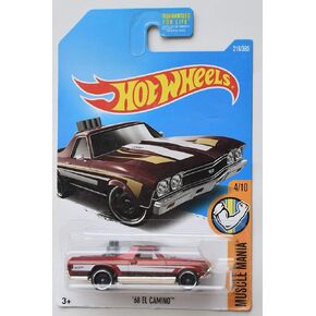 Hot Wheels 1:64 Scale Muscle Mania 4/10, RED '68 EL Camino 216/365