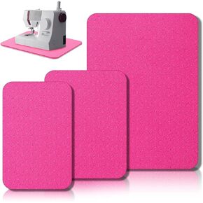 3 Pcs Sewing Machine Muffling Mat Pedal Mat Sewing Machine Pad No Slip Rubber Stay in Place Mats for Calms Vibration(Black,15 x 20 Inch,14 x 9 Inch,14 x 11 Inch)