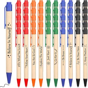 Woanger 50 Pcs Inspirational Pens Gifts Bulk Motivational Ballpoint Pen with Fun Quotes Positive Congrats Encouraging Employee Appreciation Gifts for Office Supplies Teachers Prizes