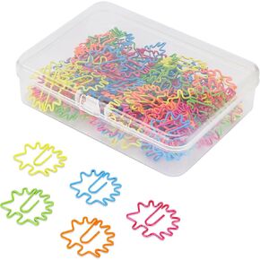 Creative Hedgehog Paperclips, 100Pcs Colorful Paperclips Bookmark Set, Office Workspace Organizers Organizational Tools for Papers, Books Documents