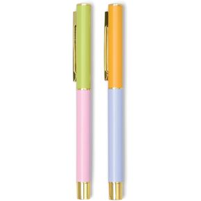 DesignWorks Ink Luxury Color Block Giftable Pens - Set of 2 - Lilac + Cornflower