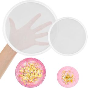 2 PCS Thickened Coaster Resin Molds, Coaster Silicone Molds for Epoxy Resin, Coaster Molds for Resin Casting, Epoxy Resin Molds for DIY Resin Coasters Bowl mats, Candle Holders, Home Decoration.