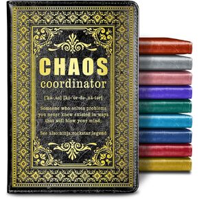 Chaos Coordinator Gift Chaos Coordinator Definition FAUX Leather Journal Coworker Gifts Boss Gift Manager Gift Assistant Gifts Multi color Journal,1 Pack (Pink),(CHAOS-Pink)