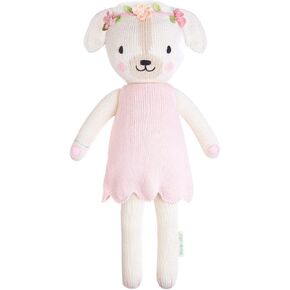 cuddle + kind Charlotte The Dog Little 13" Hand-Knit Doll – 1 Doll = 10 Meals, Fair Trade, Heirloom Quality, Handcrafted in Peru, 100% Cotton Yarn