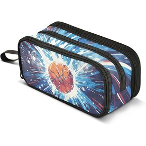Pencil Case Zipper Pencil Holder Flower Daisies Floral Large Capacity Pencil Pouch Stationery Pen Bag for Teen Girls