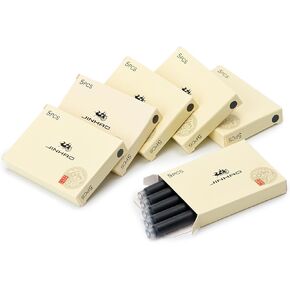 Jinhao Fountain Pen Black Ink Cartridge International 2.6mm Bore Diameter Ink Reching Set of 30 pcs
