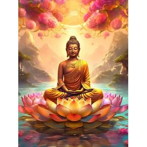 5D DIY Diamond Painting Buddha Lotus Religion Hindu Gods Home Decoration Diamond Religion Art Decor