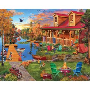 White Mountain Puzzles - Adventures at The Lake - 1000 Piece Jigsaw Puzzle