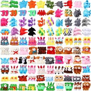 Leyndo 200 Pcs Mini Stuffed Animals Bulk Tiny Stuffed Animal Keychain Small Plush Toys for Kids Classroom Rewards Carnival Prizes Easter Egg Filter Birthday Party Favors(Mixed)