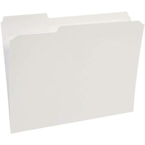 Staples 508986 Colored File Folders w/Reinforced Tabs Letter 3 Tab White 100/Box
