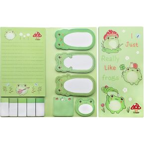 I Just Really Like Corgis Sticky Notes Set | Cute Cartoon Corgis Self-Stick Notes Pads | Writing Memo Pads Page Marker Student School Office Supplies Gift