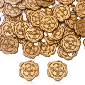 ملصقات ختم الشمع حب القلب ملصقات شمعية شمع 50pcs ملصقات دعوة زفاف مغلف