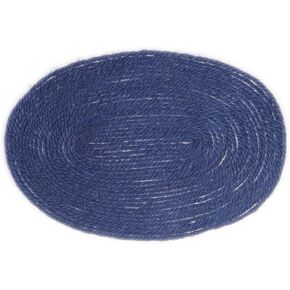 Melody Jane Dolls Houses House Miniature 1:12 Scale Accessory Plain Navy Blue Large Oval Rug