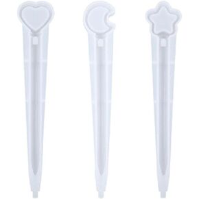 Cute Animals Star Moon Heart Ballpoint Pen Silicone Molds Epoxy Resin Molds Quicksand Pen Mold for Resin Crafts Making Ballpoint Pen Silicone Mold