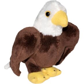 Wild Republic Pocketkins Eco Bald Eagle, Stuffed Animal, 5 Inches, Plush Toy, Made from Recycled Materials, Eco Friendly