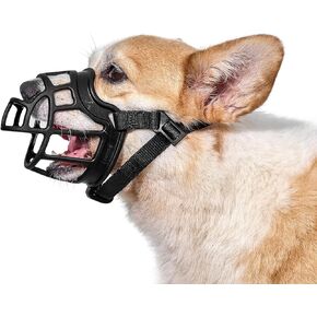 OneTigris Ultra Dog Muzzle Perfect for Large Dogs, Prevents Chewing and Biting, Basket Allows Panting and Drinking-Comfortable, Humane, Adjustable, Lightweight, Durable(L)