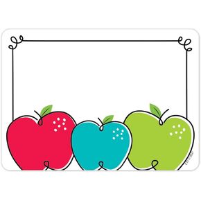 CTP Doodle Apples Badge Tables for Classroom (Press Technasion Press 10618)