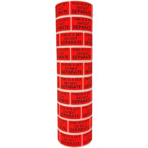 Innovative Haus 10 Rolls/500 Labels (5,000 Total) This is A Set Do Not Separate Packing Labels. 1" x 2" Self-Adhesive Fluorescent Red. Stickers for Shipping Bundle Sets and Multi-Pack Products
