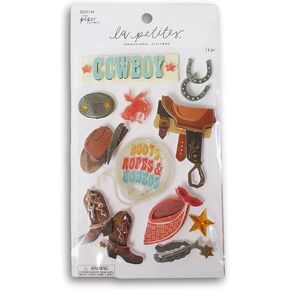 Cowboy 3D Stickers for Journaling, Scrapbooking, Cardmaking, Arts & Crafts - 11 Pieces