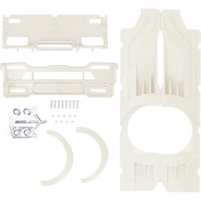 RC Body Surrounding Cover RC Exhaust Accessories Decoration Set Upgrades Parts Accessories Compatible with WPL D12 RC Truck (White)