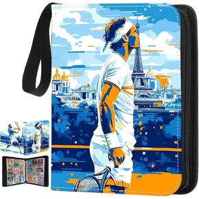 Tennis Card Binder, 4 Pocket Card Binder with Card Display, 440 Pockets Tennis Card Holder with Card Holder Display Storage Protector, Premium Card Binders for Collectors Boys and Girls Gift