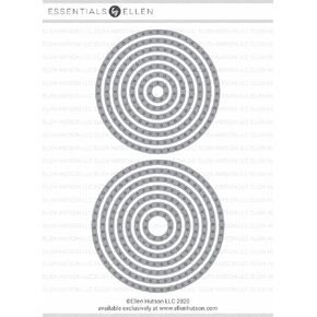Essential Circles for Stitching, Ellen Designer Cutting Die, Layering Stackable Nesting Panels Matting Embroidery Needlework Sewing. DIY die cuts for Card Making and Scrapbooking