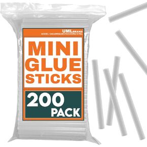 Mini Hot Glue Sticks - Compatible with Hot Mini Glue Gun - 4" x 0.27" - Small Skinny Sticks - Ideal for Craft Projects - Dries Quick - 200 Pack in Saudi Arabia
