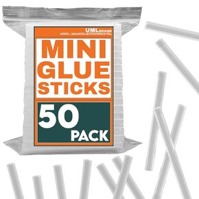 Mini Hot Glue Sticks - Compatible with Hot Mini Glue Gun - 4" x 0.27" - Small Skinny Sticks - Ideal for Craft Projects - Dries Quick - 200 Pack