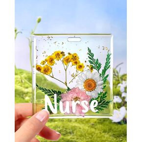 Plifal Nurse Badge Buddy Card Holder Glitter Red Vertical ID Name Identification Tags Nurse Nursing Accessories ID Name Tags for Medical Student Hospital Work Supplies