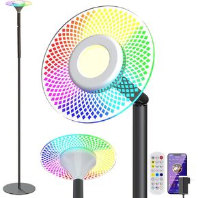 RGB Floor lamp for Living Room: Smart Standing lamp with app Remote contral for Bedroom Office to Reading (1)