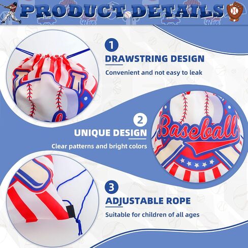 60 Pcs Baseball Party Favors, Baseball Birthday Party Favors Includes Baseball Bag Mini Baseball Wristband Keychain Slap bracelet for Kids Baseball Birthday Party Supplies in Saudi Arabia