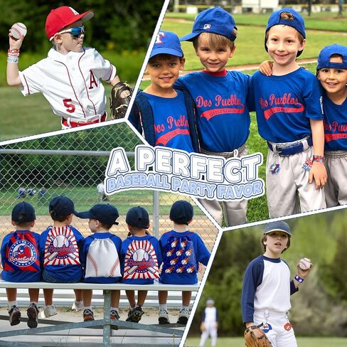 60 Pcs Baseball Party Favors, Baseball Birthday Party Favors Includes Baseball Bag Mini Baseball Wristband Keychain Slap bracelet for Kids Baseball Birthday Party Supplies in Saudi Arabia