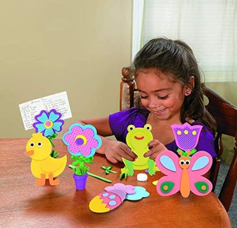 JOYIN 24 Pcs Foam Easter Egg Magnet Craft Kit, Easter Craft Kits DIY Animal and Egg Magnet Set for Kids Favor Classroom Homeschool Art Decor, Art and Craft Supplies Party Favors in Saudi Arabia