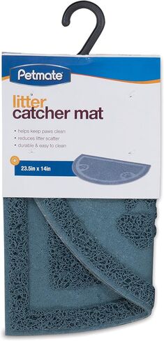 PETMATE LITTER CATCHER MAT 1/2 CIRCLE , Ice Blue in Saudi Arabia