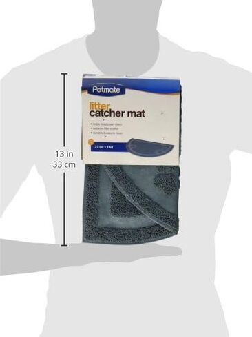 PETMATE LITTER CATCHER MAT 1/2 CIRCLE , Ice Blue in Saudi Arabia