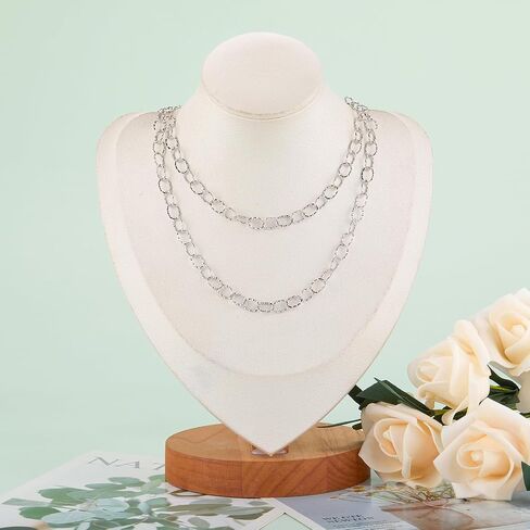 KYUNHOO Gold Plated Stainless Steel Chains Bulk Embossed Circle Chain Link Oval Cable Chain Roll Gold Jewelry Making Chain with Jump Rings and Lobster Clasps for Crafting in Kuwait