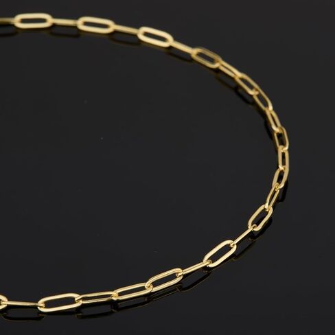 UMAOKANG 16.4 Feet 18K Gold Plated Chains Bulk Stainless Steel Oval Chain for Jewelry Making with Lobster Clasps Jump Rings in Kuwait