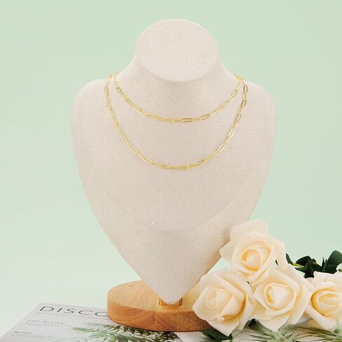 UMAOKANG 16.4 Feet 18K Gold Plated Chains Bulk Stainless Steel Oval Chain for Jewelry Making with Lobster Clasps Jump Rings in Kuwait