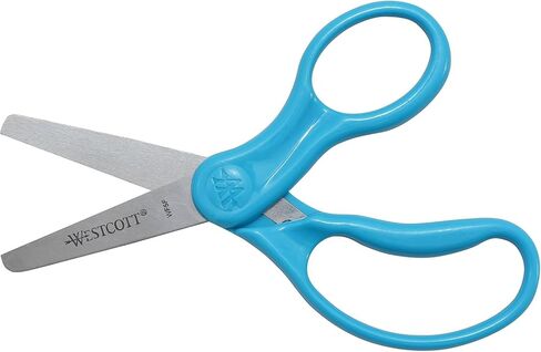 Westcott 15968 Right-Handed Scissors, Kids' Scissors, Ages 4-8, 5-Inch Blunt Tip, Blue in Saudi Arabia