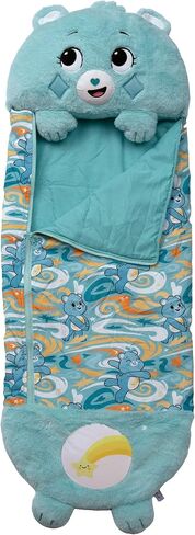 حفاضات سعيدة: Care Bears Sleep Sack Medium - Dream Bright Bear - 54 × 20 ، 2 -in -1: تفتح الشخصية الفخمة في حقيبة نوم ، حيوان ناعم ، أطفال 3+ in Kuwait