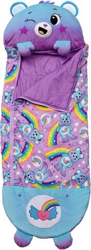 حفاضات سعيدة: Care Bears Sleep Sack Medium - Dream Bright Bear - 54 × 20 ، 2 -in -1: تفتح الشخصية الفخمة في حقيبة نوم ، حيوان ناعم ، أطفال 3+ in Kuwait