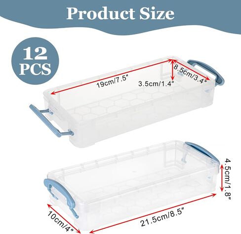 BTSKY 18 Pack Large Capacity Pencil Box, Plastic Pencil Case Crayon Box Bulk, Clear Marker Organizer Stackable Brush Painting Pencils Storage Box for Watercolor Pen Container Drawing Tools(Black) in Saudi Arabia