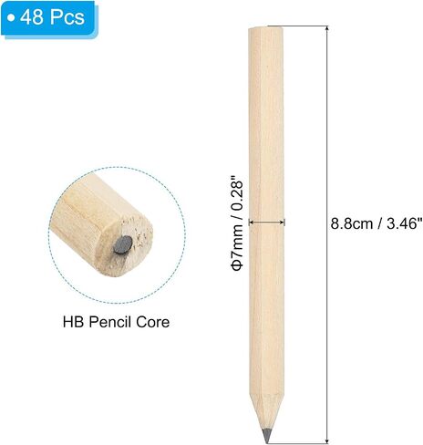 PATIKIL Half Golf Pencils Bulk, 24 Pack Pre-Sharpened Short Round Wooden Pencils Mini HB Graphite Woodcase Pencil for Classroom Office Writing Supplies in Saudi Arabia