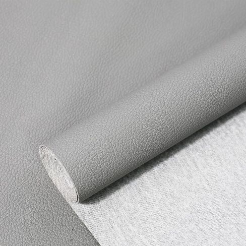 Grained Calfskin Leather 55'' x 78'', 0.75mm Thick for Upholstery DIY Crafts Faux Leather Sheets Soft PU Faux Synthetic Leather Fabric (Khaki) in Saudi Arabia