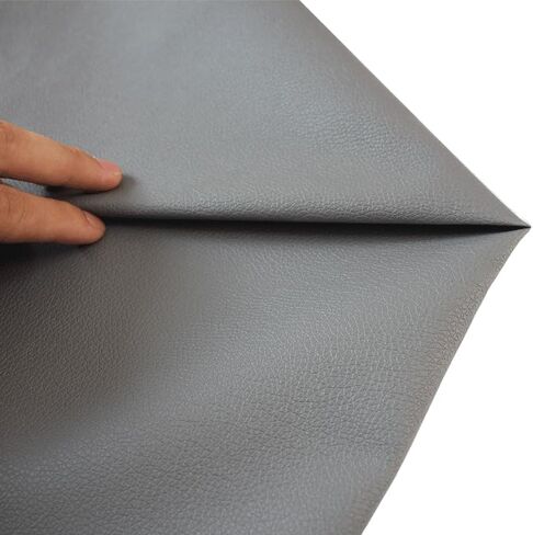 Grained Calfskin Leather 55'' x 78'', 0.75mm Thick for Upholstery DIY Crafts Faux Leather Sheets Soft PU Faux Synthetic Leather Fabric (Khaki) in Saudi Arabia